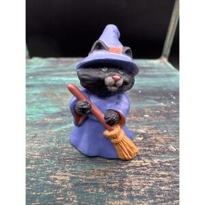 Witch Black Cat Merry Miniatures 1991 Hallmark Figure